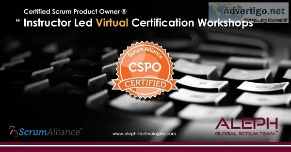 Certified Scrum Product Owner  Virtual Instructor Led workshop  