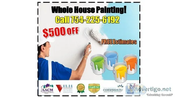 Exterior House painting-Free estimates-500