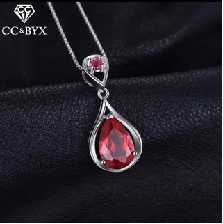 Shop for Water Red Stone Pendant Necklace for Women ShoppySanta