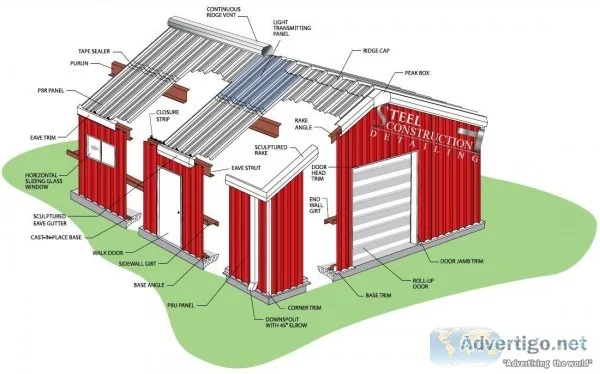 Pre Engineered Buildings in missouri - Steel Construction Detail