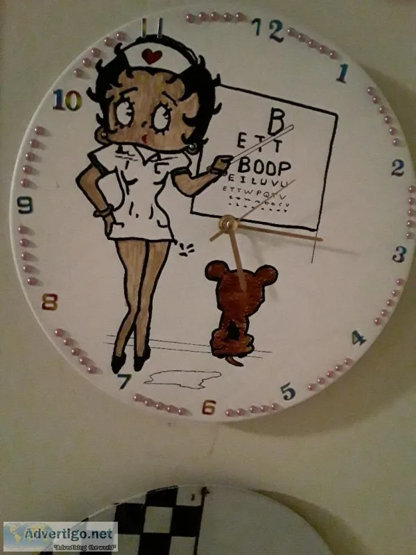 BettyBoop Vinyl Record Wall Clocks