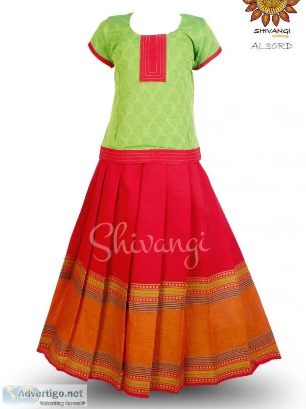 Readymade Kids Pattu pavadai  Lehenga Online Shopping