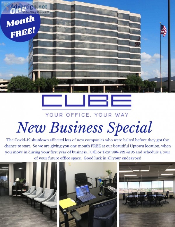 NEW BUSINESS - COVID RECOVERY SPECIAL  FREE WORKSPACE - UPSCALE 
