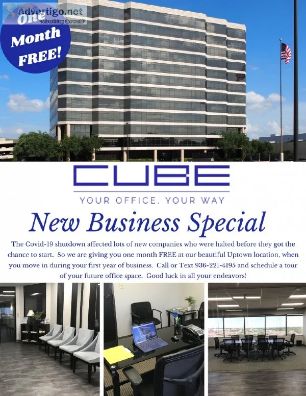 NEW BUSINESS - COVID RECOVERY SPECIAL  FREE WORKSPACE - UPSCALE 