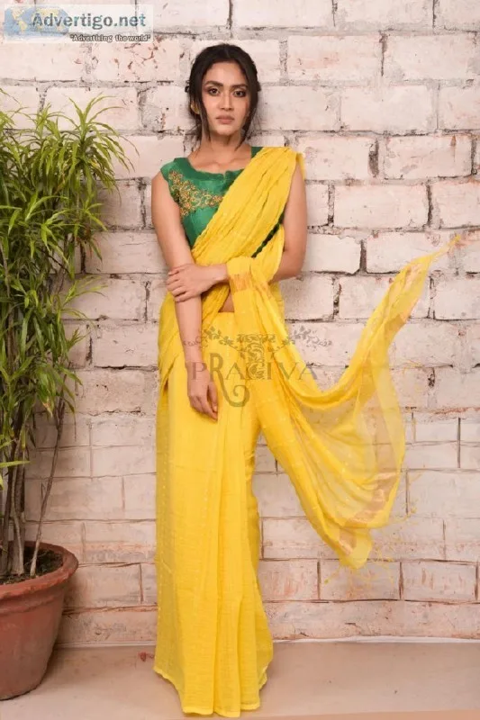Pure Resham Silk Sarees online at best prices - Prativa Collecti