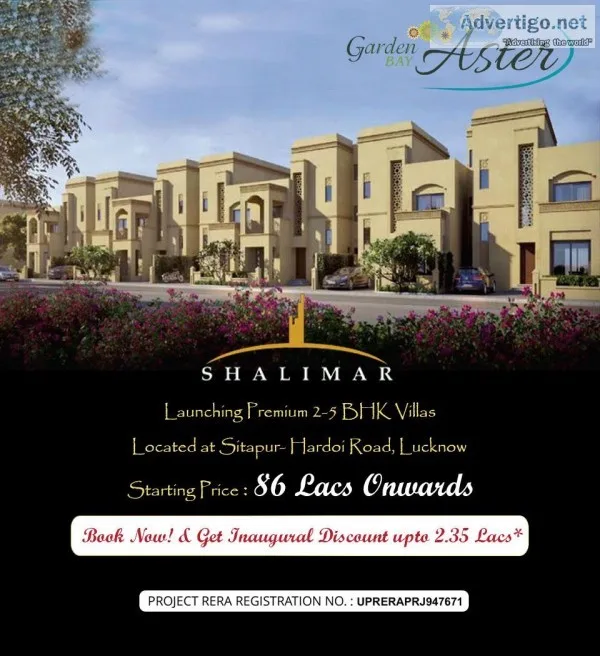 Buy Luxury Villas in Shalimar Garden Bay at Sitapur-Hardoi Link 