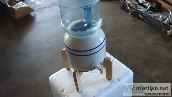 Water dispenser with two plastic bottle