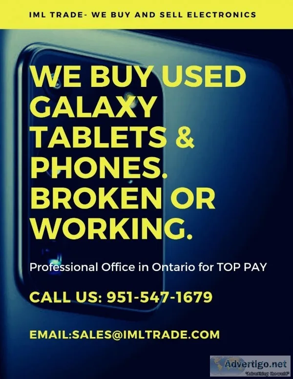 We buy used broken and working iphones iPads and Galaxy product