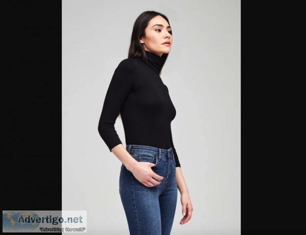 Black Long Sleeve Bodysuit for Women - L AGENCE