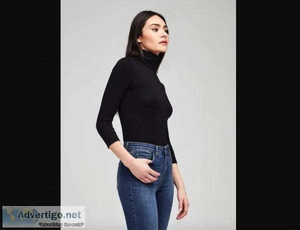 Black Long Sleeve Bodysuit for Women - L AGENCE