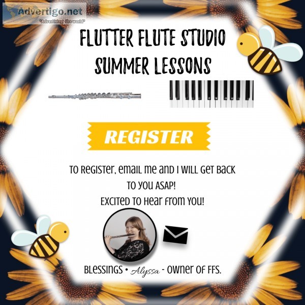 Online summer flute & beginner piano lessons