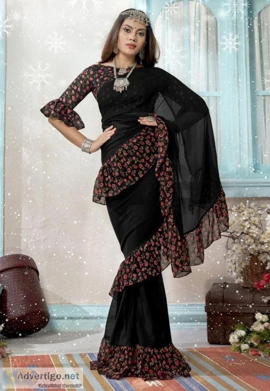 Enhance a Latest Cutwork Saree
