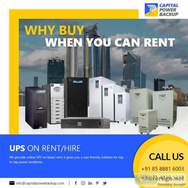 Rental Services  Online UPS on Rent  UPS on Lease