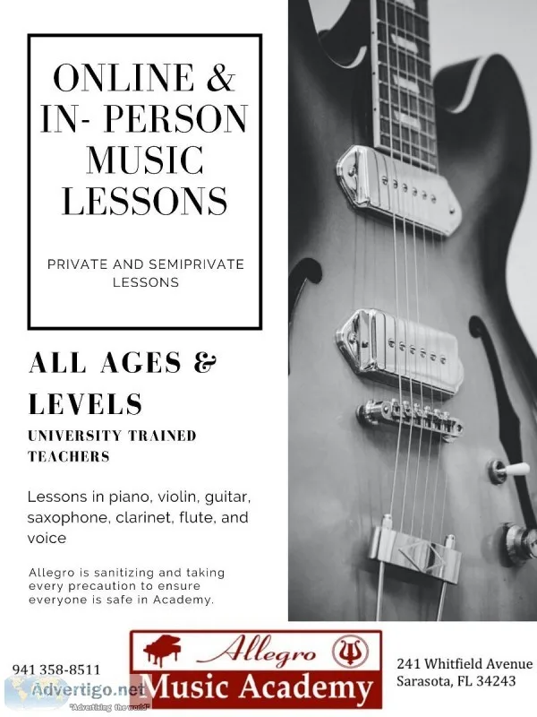 Online and In-Person Music Lessons