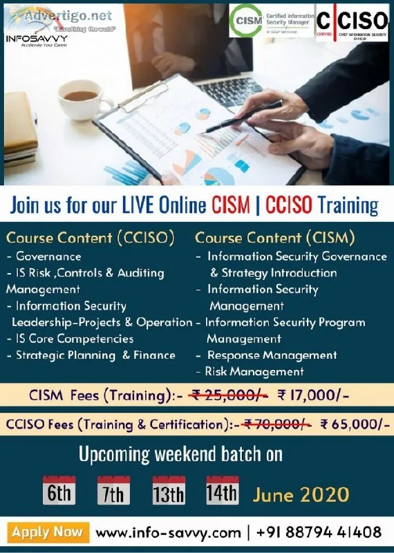 LIVE Online CISM  CCISO Training