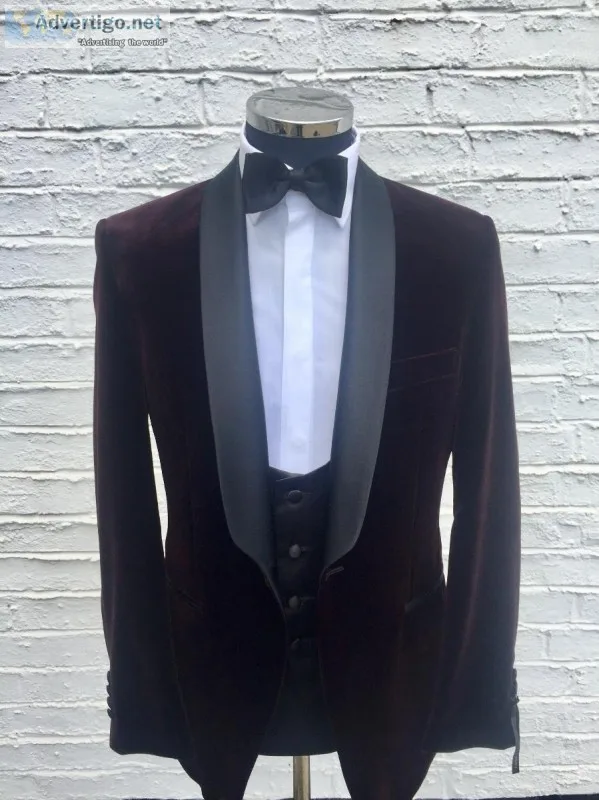 Red velvet tuxedo jacket &ndash Fogarty