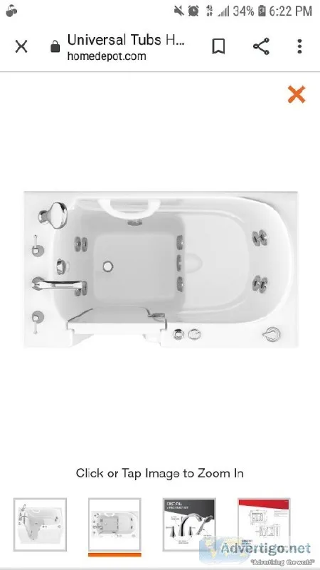 American standard whirlpool walk in tub