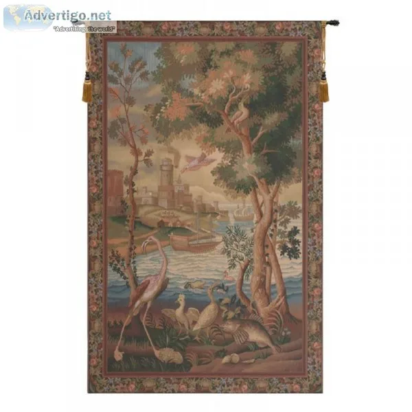 FLAMINGO BELGIAN TAPESTRY WALL HANGING