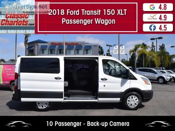 Used 2018 Ford Transit Passenger 150 XLT Wagon for Sale in San D