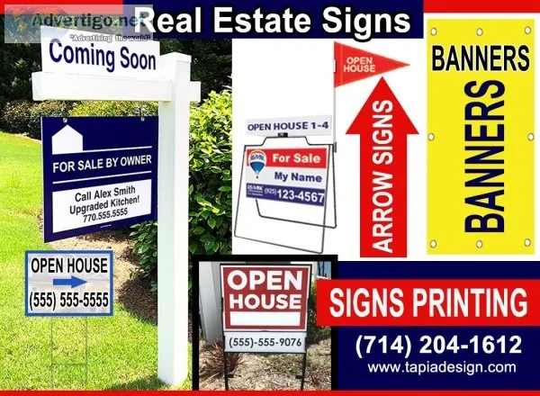 Real Estate Signs printing