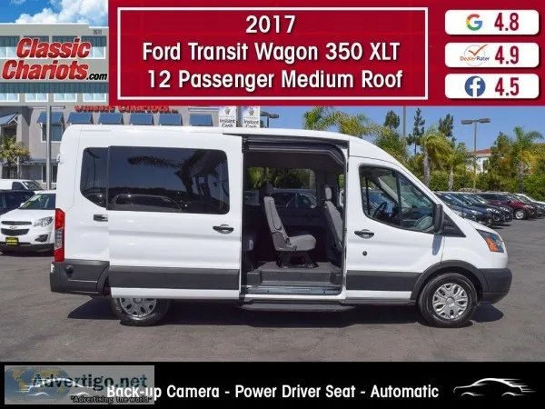 Used 2017 Ford Transit Passenger 350 XLT Medium Roof 12 Pass for