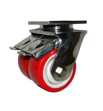 STAINLESS STEEL EXTRA HEAVY DUTY (TPU-TWIN WHEEL) PLATE MOUNT CA