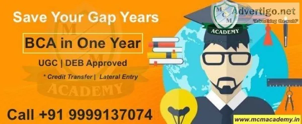 BCA Degree in One Year  Fast track Online BCA Courses India - MC