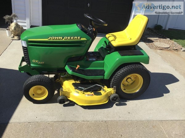 John Deere GX345 garden tractor