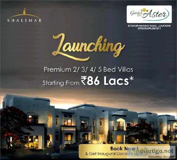 Shalimar Garden Bay Aster &ndash Premium Villas at IIM Road Luck