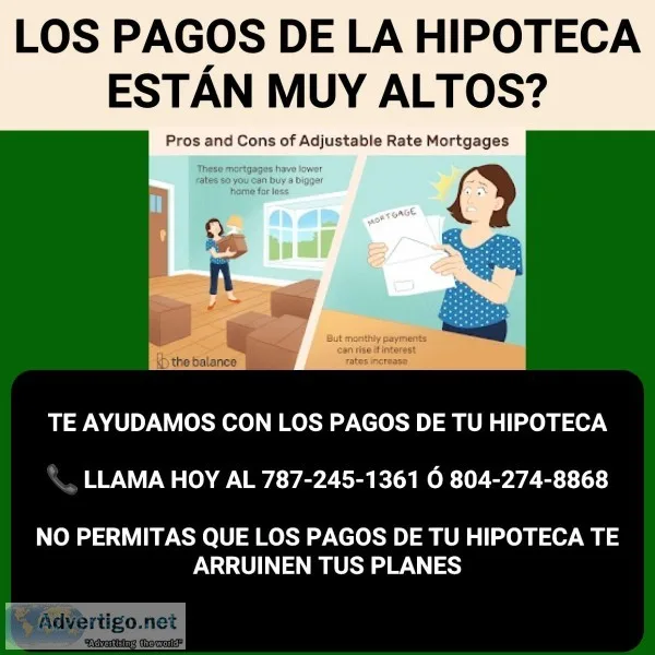 LOS PAGOS DE LA HIPOTECA EST&AacuteN MUY ALTOS