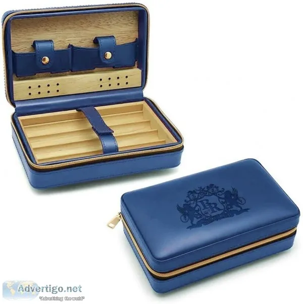 Baroque Royal Portable Leather Humidifier Box for Cigars