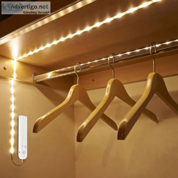 Use Motion Sensor Wardrobe LED Light Bar to Illuminate Closet in