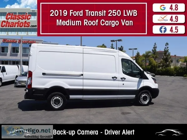 Used 2019 Ford Transit Cargo 250 LWB Medium Roof Van for Sale  i