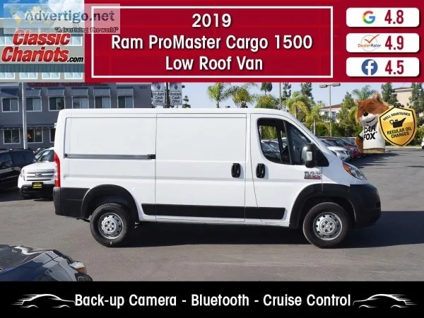Used 2019 RAM ProMaster 1500 Low Roof Cargo Van for Sale in San 