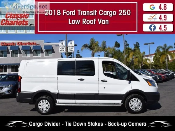 Used 2018 Ford Transit Cargo 250 Low Roof Van for Sale in San Di