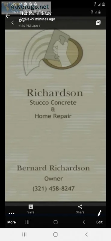 Richardson custom concrete stucco home repair