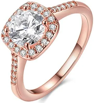Online Shop Princess Cut Eternity Band in Rose Gold - www.eterni