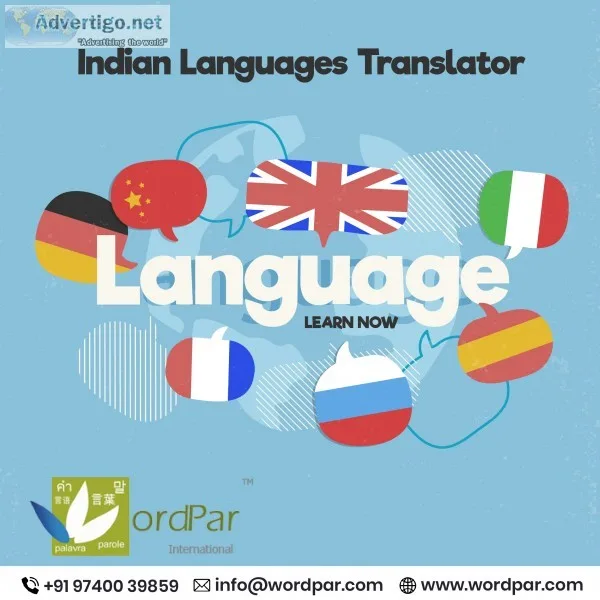 Indian languages translator-word par