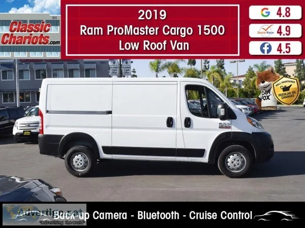 Used 2019 RAM ProMaster 1500 Low Roof Cargo Van for Sale in San 