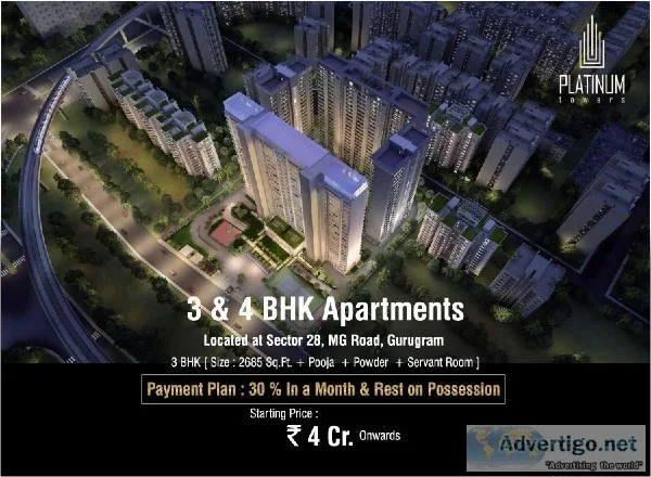 Enjoy the Platinum freedom to choose your kind of Apartment