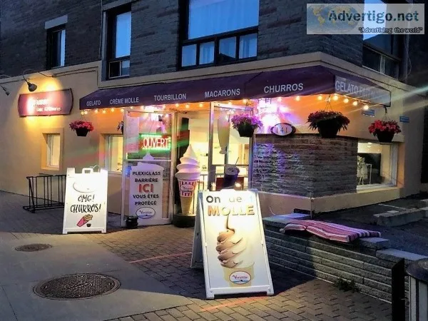 Pretty Ice Cream Shop and Dairy Bar for sale West Island Montrea