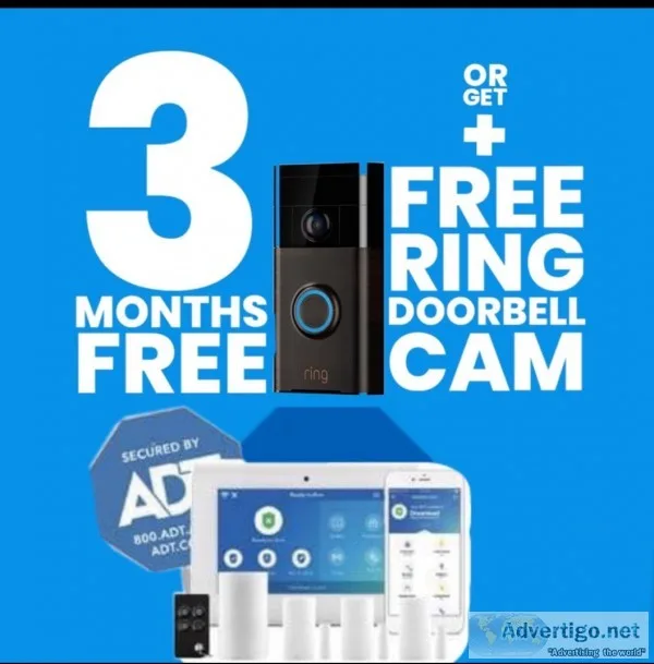 Free Doorbell camera with ADT monthly monitoring