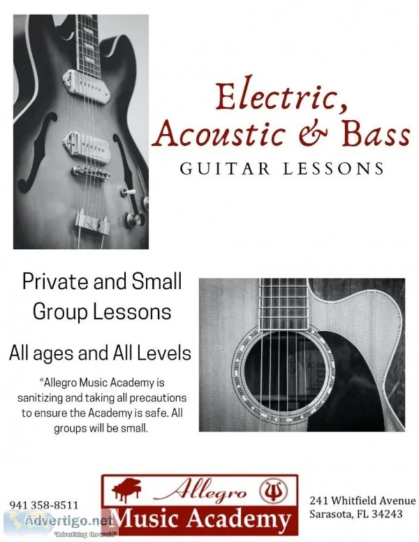 Guitar Lessons at Allegro Music ACademy