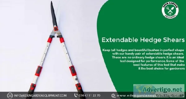 Extendable Hedge Shears- Eden Garden Equipment