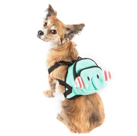 Dumbone Dual Pocketed Compartmental Animated Dog Harness Backpac
