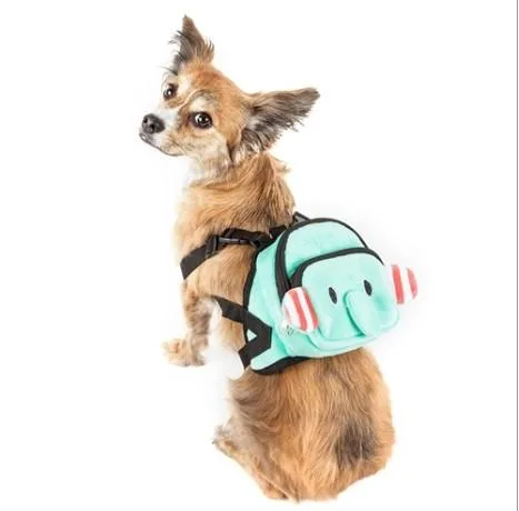 Dumbone Dual Pocketed Compartmental Animated Dog Harness Backpac