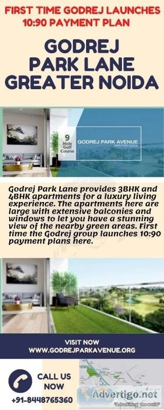 Ultra Luxurious Apartments at Godrej Park Lane Noida