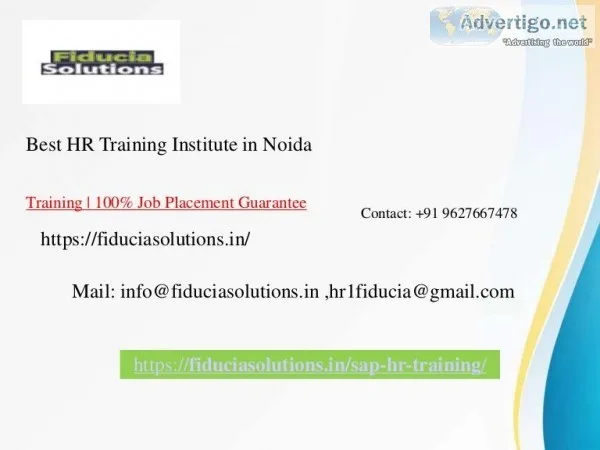 HR Training Center in Noida  Fiducia Solutions