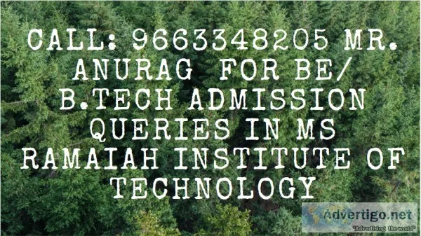 Direct admission in MS Ramaiah Institute Of Technology Bangalore