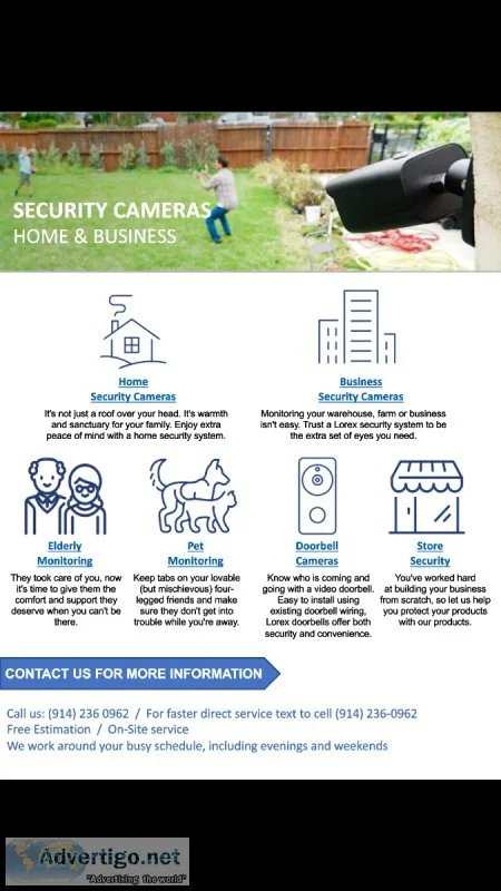homestore camera installation pet elderly babies